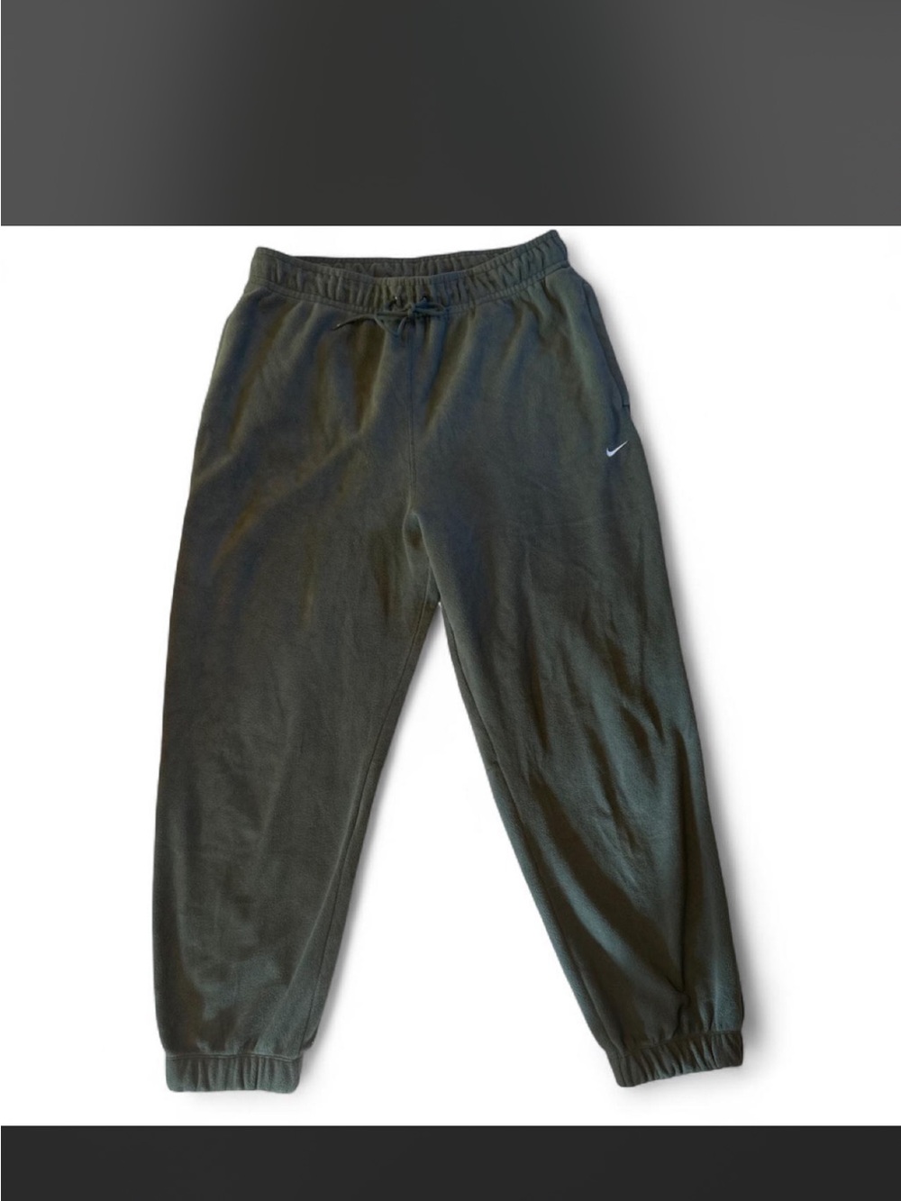 Nike Mens Dark Green Fleece Jogger Bottoms